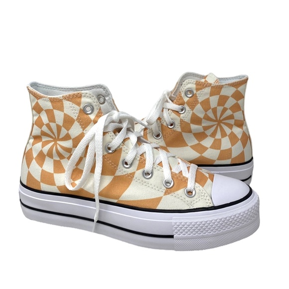 Converse Chuck Lift Platform Sneaker Orange Candy Canvas Shoe Women Size A10010C - Picture 5 of 10